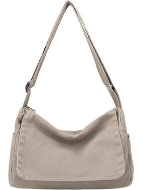 Women's A-grey Zipper Casual Sling Aesthetic Crossbody Shoulder Bag